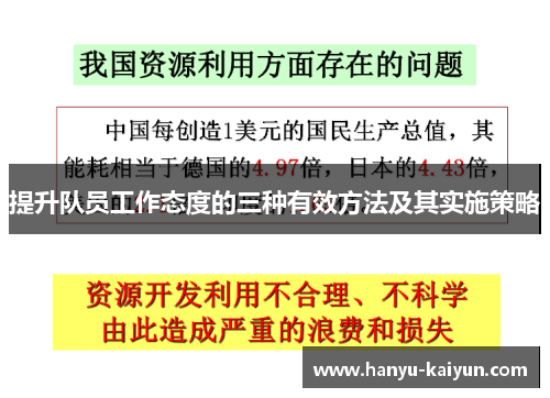 提升队员工作态度的三种有效方法及其实施策略