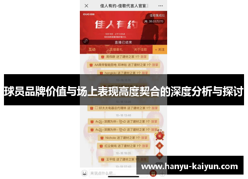 球员品牌价值与场上表现高度契合的深度分析与探讨 球员品牌价值与场上表现高度契合的深度分析与探讨